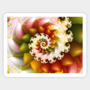Colourful Spinning Floral Abstract Sticker